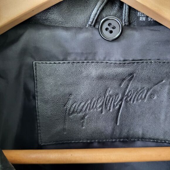 Women's Black Leather Jacket - Picture 3 of 3
